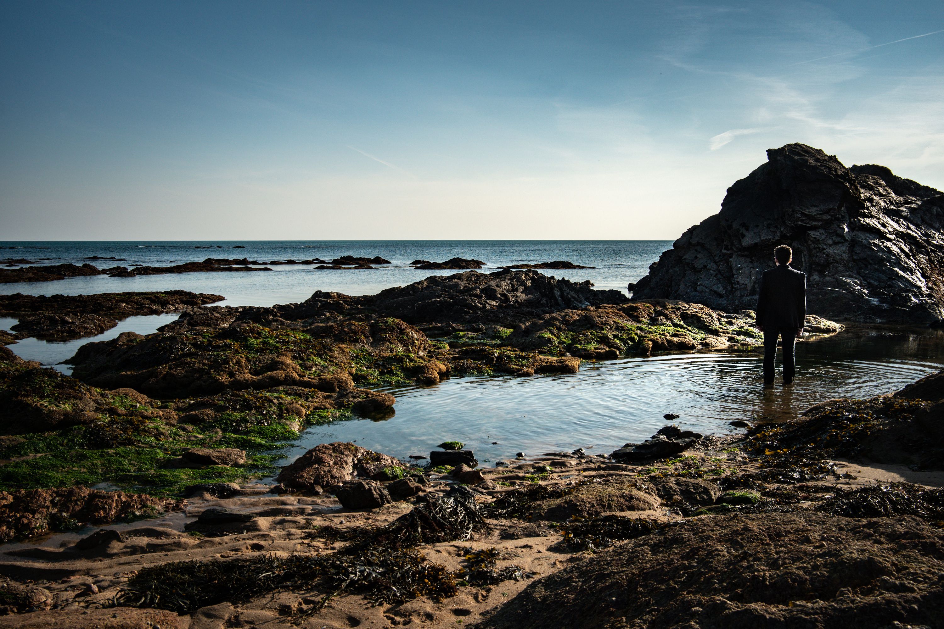 Among the rocks