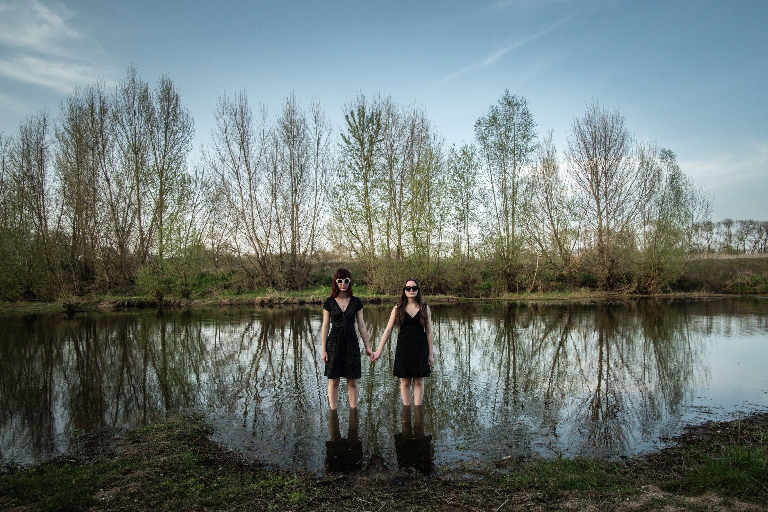 Two sisters in the river 